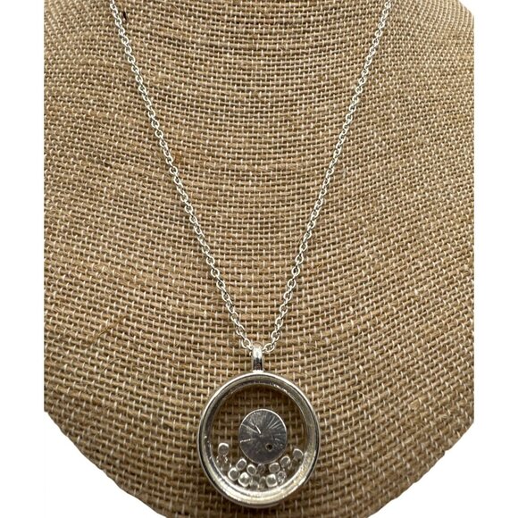 Inspirational Floating Hope Shell Necklace Pendant Charm Round Silver Tone - Picture 5 of 6